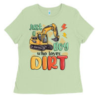 Matcha just a boy who loves dirt Ladies Tee - MaliasSmallBusiness