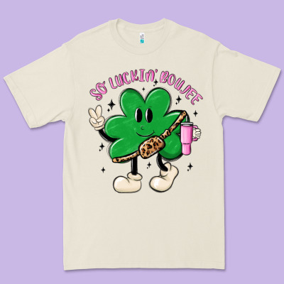 So Luckin Boujee Premium Tee Designed By Maliassmallbusiness