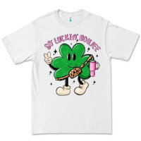 White so luckin boujee Premium Tee - MaliasSmallBusiness