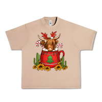 Burro hot coco christmas highland cow Urban Heavy Tee - Jasminsmagicworld