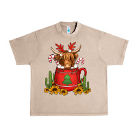 French Oak hot coco christmas highland cow Urban Heavy Tee - Jasminsmagicworld