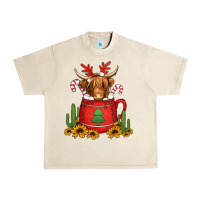 Sandshell hot coco christmas highland cow Urban Heavy Tee - Jasminsmagicworld