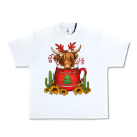 White hot coco christmas highland cow Urban Heavy Tee - Jasminsmagicworld