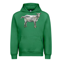 Emerald saanen goat Urban Hoodie - LillyAllenDesigns