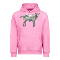 Fuchsia Pink saanen goat Urban Hoodie - LillyAllenDesigns