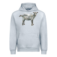 Heather Grey saanen goat Urban Hoodie - LillyAllenDesigns
