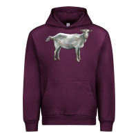 Mauve Wine saanen goat Urban Hoodie - LillyAllenDesigns