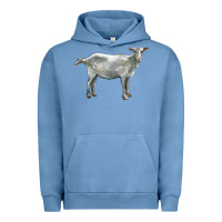 Pigment Pebble Blue saanen goat Urban Hoodie - LillyAllenDesigns