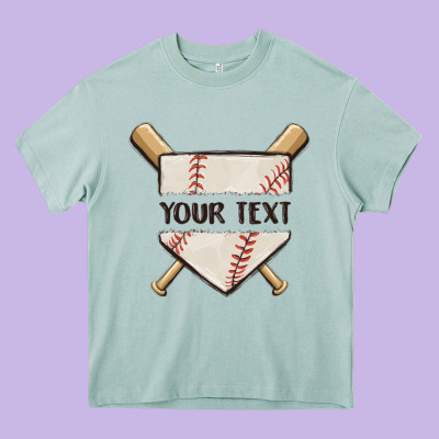 Preview Custom Baseball Heavy Core Tee Designed By Maliassmallbusiness