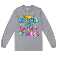 Heather Grey brother of the birthday princess Long Sleeve Tee - NancyCooperArtShop