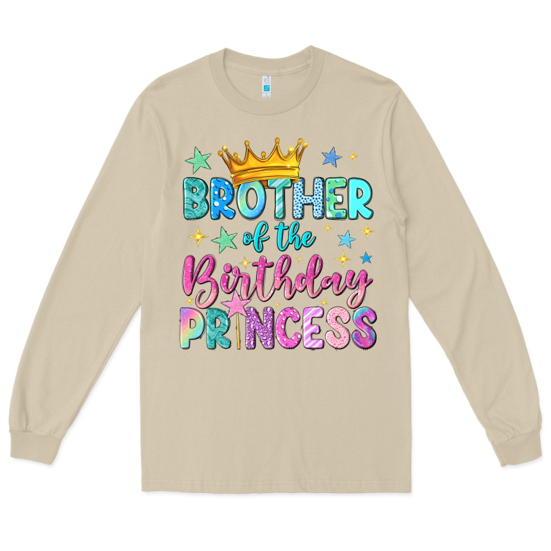 Brother Of The Birthday Princess Long Sleeve Tee by NancyCooperArtShop | Teevron
