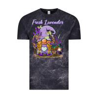 Cloud Black fresh lavender gnome Vintage Tee - BarkalooDesign