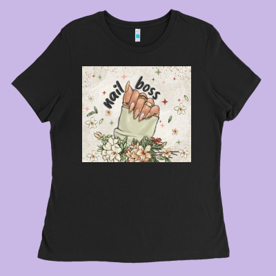 Nail Boss Ladies Tee Designed By Maliassmallbusiness