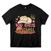 Black 100 days y'all malia Heavy Core Tee - MaliasSmallBusiness