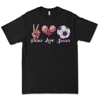 Black peace love soccer Premium Tee - JahusDesignShop