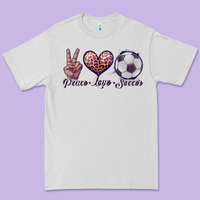 Peace Love Soccer Premium Tee Designed By Jahusdesignshop