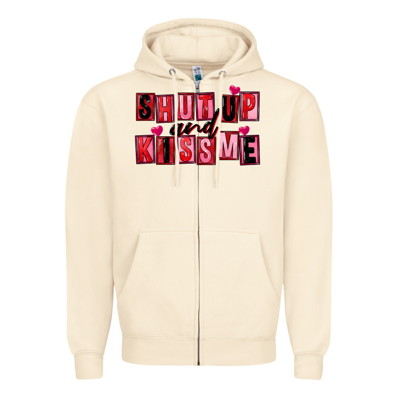 Shut Up And Kiss Me Zipper Hoodie by FaDigitalArtStudio | Teevron