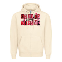 Sandshell Shut up and kiss me Zipper Hoodie - FaDigitalArtStudio