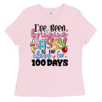 Bubblegum Pink 100 days of school Ladies Tee - MaliasSmallBusiness