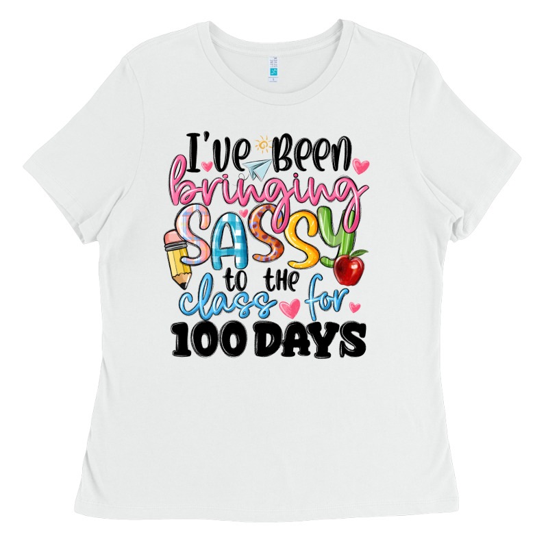 100 Days Of School Ladies Tee by MaliasSmallBusiness | Teevron
