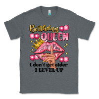 Charcoal Heather birthday queen i dont get older i level up Classic Tee - Artiststas