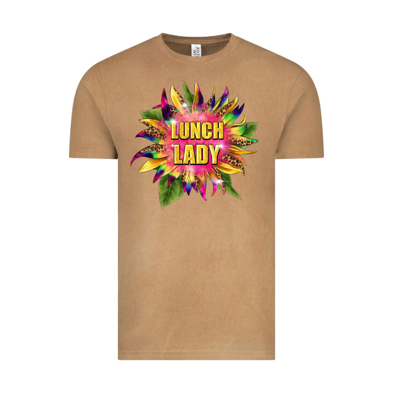 Lunch Lady Tie Dye Sunflower Vintage Tee by BarkalooDesign | Teevron
