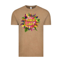 Vintage Coffee lunch lady tie dye sunflower Vintage Tee - BarkalooDesign