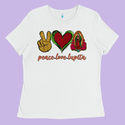 Peace Love Lupita Ladies Tee Designed By Jasminsmagicworld