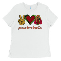 White Peace Love Lupita Ladies Tee - Jasminsmagicworld