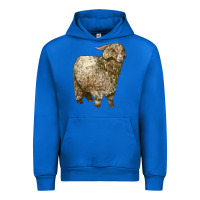 Cobalt Angora Goat Urban Hoodie - LillyAllenDesigns