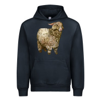Navy Angora Goat Urban Hoodie - LillyAllenDesigns