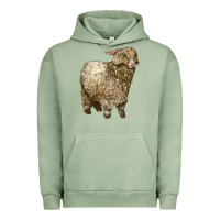 Pigment Oil Green Angora Goat Urban Hoodie - LillyAllenDesigns