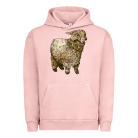 Pigment Salmon Angora Goat Urban Hoodie - LillyAllenDesigns