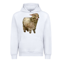 White Angora Goat Urban Hoodie - LillyAllenDesigns