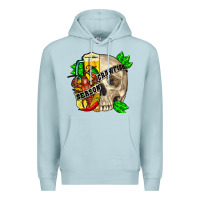 Blue Mist Skull crawfish season Premium Hoodie - FaDigitalArtStudio