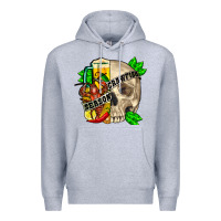 Heather Grey Skull crawfish season Premium Hoodie - FaDigitalArtStudio