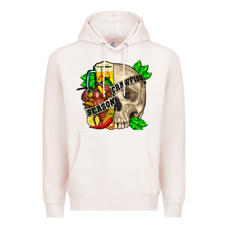 Skull Crawfish Season Premium Hoodie by FaDigitalArtStudio | Teevron