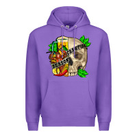 Purple Skull crawfish season Premium Hoodie - FaDigitalArtStudio