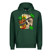 Sports Green Skull crawfish season Premium Hoodie - FaDigitalArtStudio