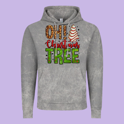 Oh Christmas Tree Cake Vintage Hoodie Designed By Jasminsmagicworld