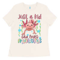 Bone just a kid who loves axolotls Ladies Tee - MaliasSmallBusiness