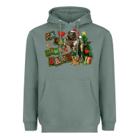 Sage Fa La La Trex Christmas Heavyweight Hoodie - FaDigitalArtStudio