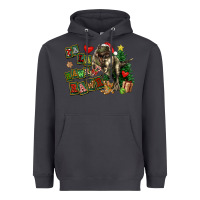 Smoke Fa La La Trex Christmas Heavyweight Hoodie - FaDigitalArtStudio