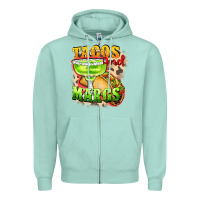 Seafoam Tacos and margs Zipper Hoodie - FaDigitalArtStudio