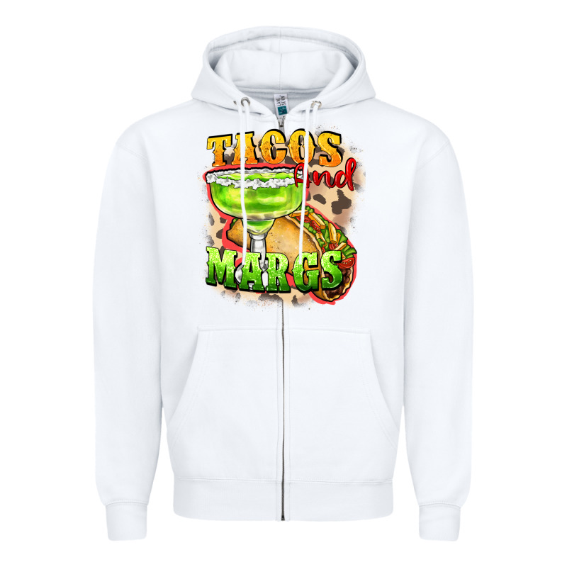 Tacos And Margs Zipper Hoodie by FaDigitalArtStudio | Teevron