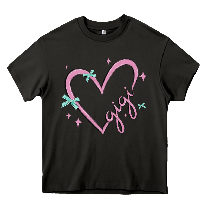 Gigi With Heart And Ribbons Heavy Core Tee by MaliasSmallBusiness | Teevron