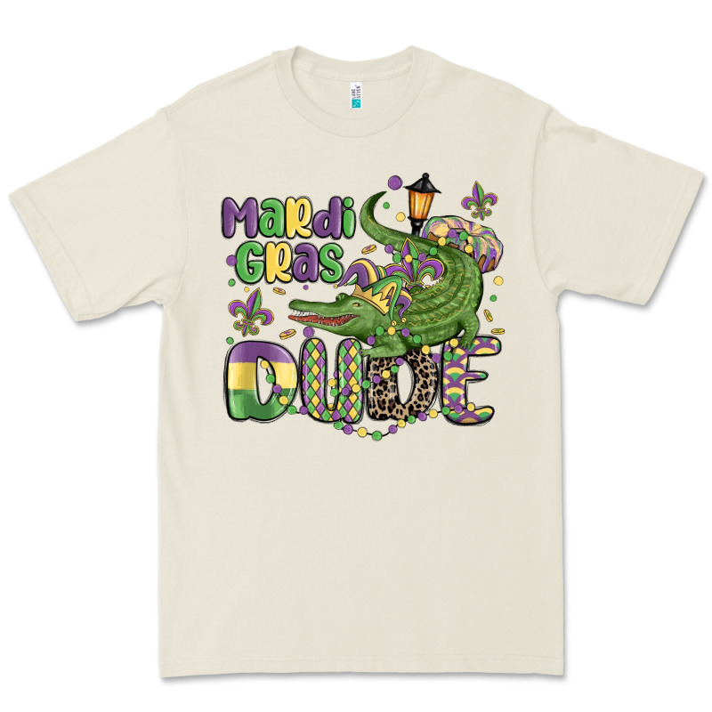 Mardi Gras Dude Alligator Premium Tee by MaliasSmallBusiness | Teevron