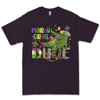 Plum mardi gras dude alligator Premium Tee - MaliasSmallBusiness