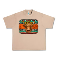 Burro highland cow western background Urban Heavy Tee - Jasminsmagicworld