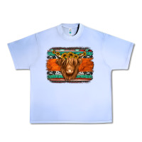 Grape Ice highland cow western background Urban Heavy Tee - Jasminsmagicworld